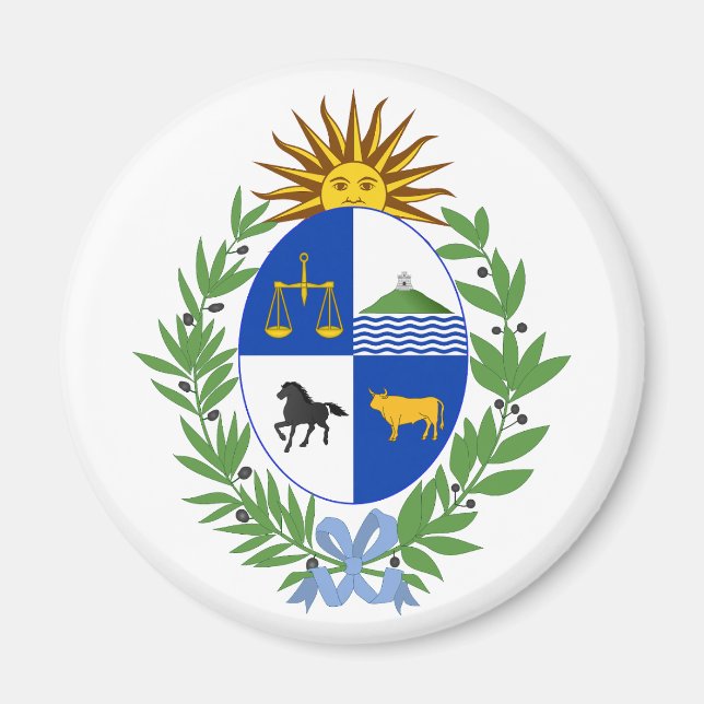 Imã Uruguay country coat arms symbol emblem flag (Frente)