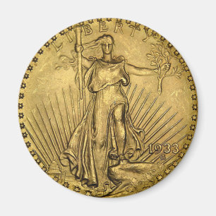 IMÃ US$ 20 PIECE DOURADA