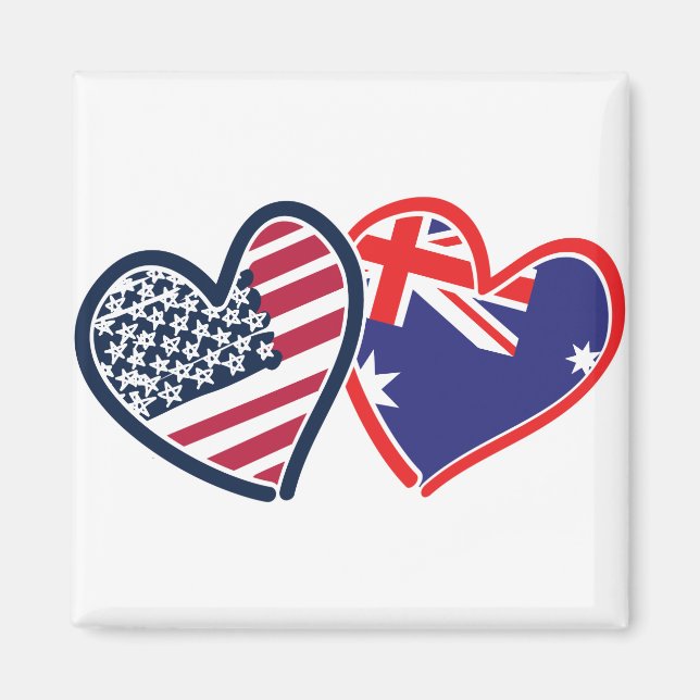Imã USA Austrália Love (Frente)