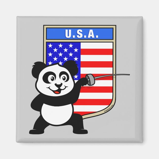 Imã USA Fencing Panda (Frente)
