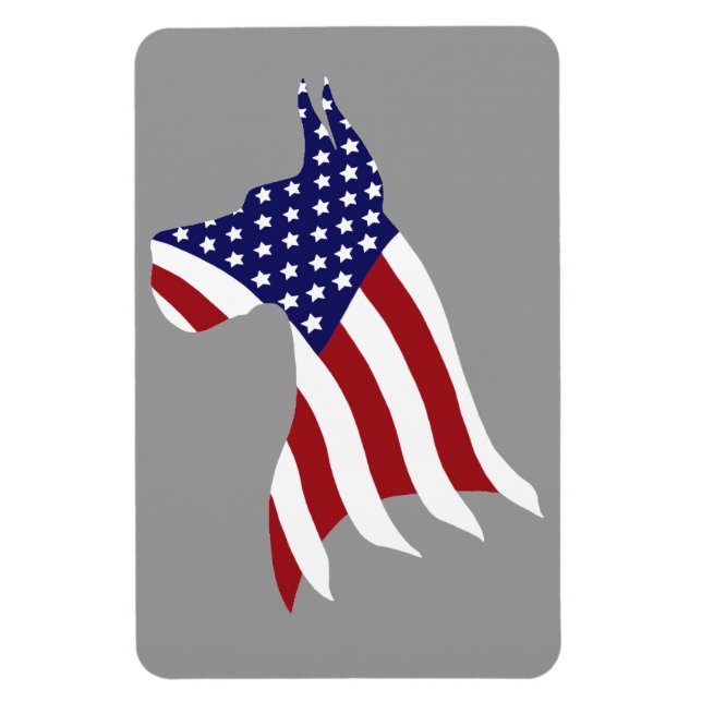 Ímã USA Pride Great Dane (Vertical)