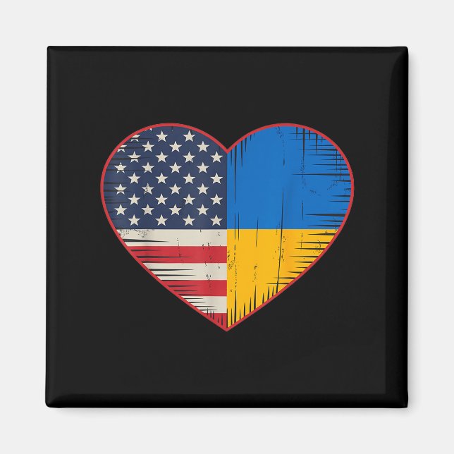 Imã Usa Ukraine Heart - Dual Citizenship  (Frente)