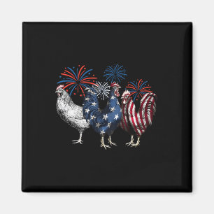 Imã Usa Vermelho Branco E Azul Retro 4 De Julho Americ