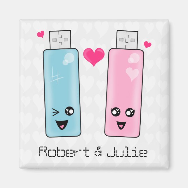 Imã USB Flash Drive Love (Frente)