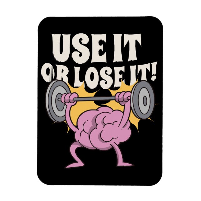 Ímã Use e treine seu cérebro (Vertical)