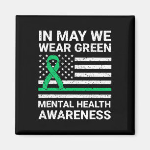 Imã Use Verde Conscientização da Saúde Mental 