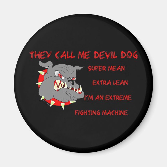 Imã USMC Chamam-me Cão do Diabo (Frente)