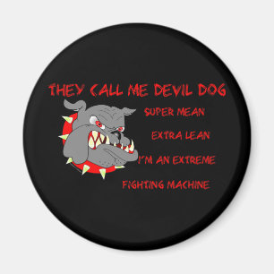 Imã USMC Eles me chamam de cachorro diabo