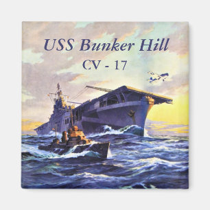 Imã USS Bunker Hill no mar