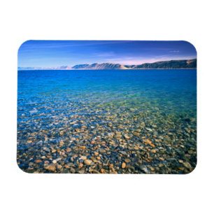 Ímã UTAH. EUA. Água clara do Bear Lake revela