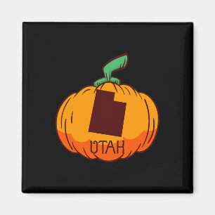 Imã Utah EUA Pumpkin Halloween Art Design Call Se
