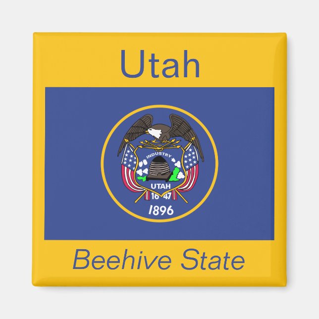 Imã Utah Flag Magnet (Frente)