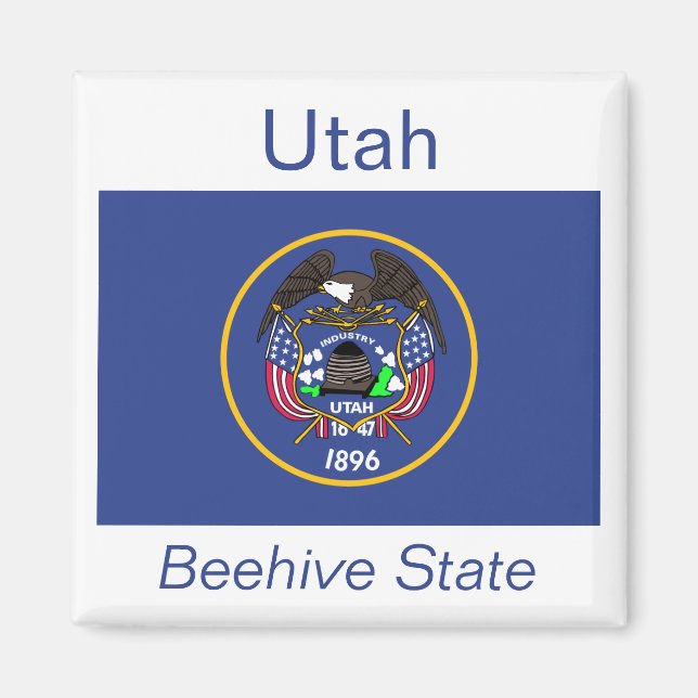 Imã Utah Flag Magnet (Frente)