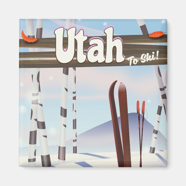 Imã Utah para esquiar! (Frente)
