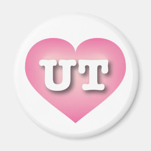Imã Utah Pink Fade Heart - Big Love