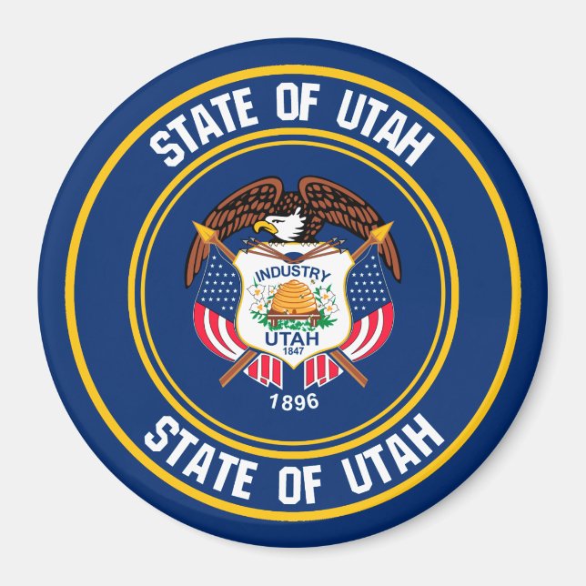 Imã Utah Round Emblem (Frente)