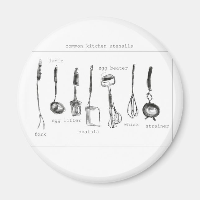 Imã Utensílios de cozinha (Frente)