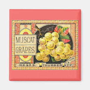 Imã Uvas de Thurber Muscat - etiqueta da caixa do
