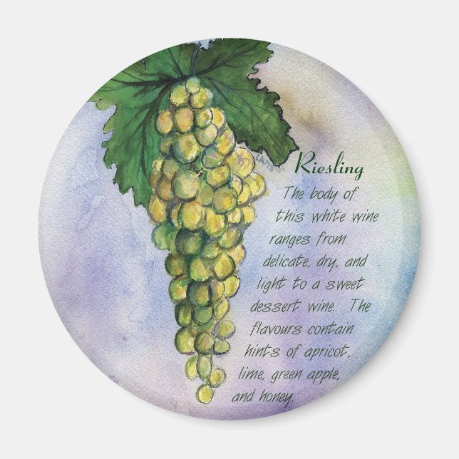 Imã Uvas de vinho em Riesling (Frente)