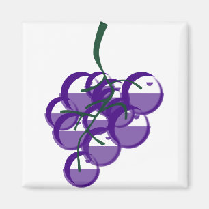 Imã Uvas Fruta Vinho Lilac Comida Vinho