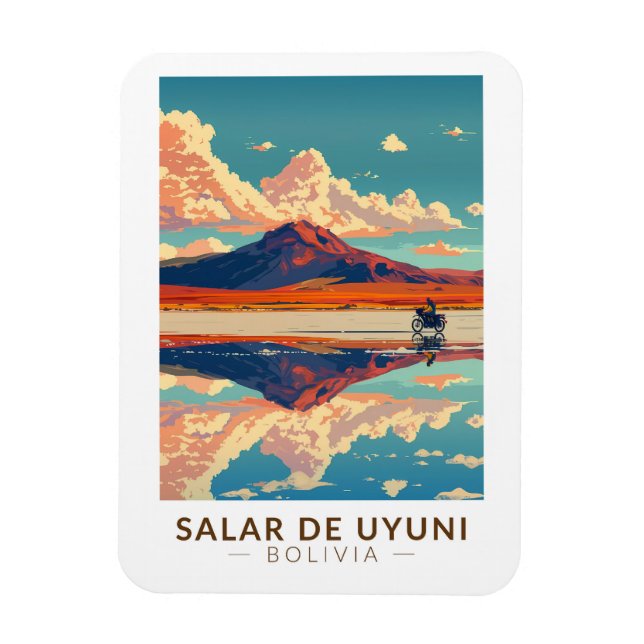 Ímã Uyuni Salt Flat Bolivia Viagem Art (Vertical)