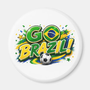 Imã Vá Brasil Fã de Futebol Patriótico   Ma Brasileiro