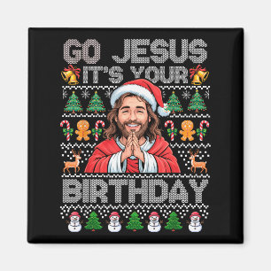 Imã Vá Jesus É Seu Aniversário Feliz Natal Menino Meni