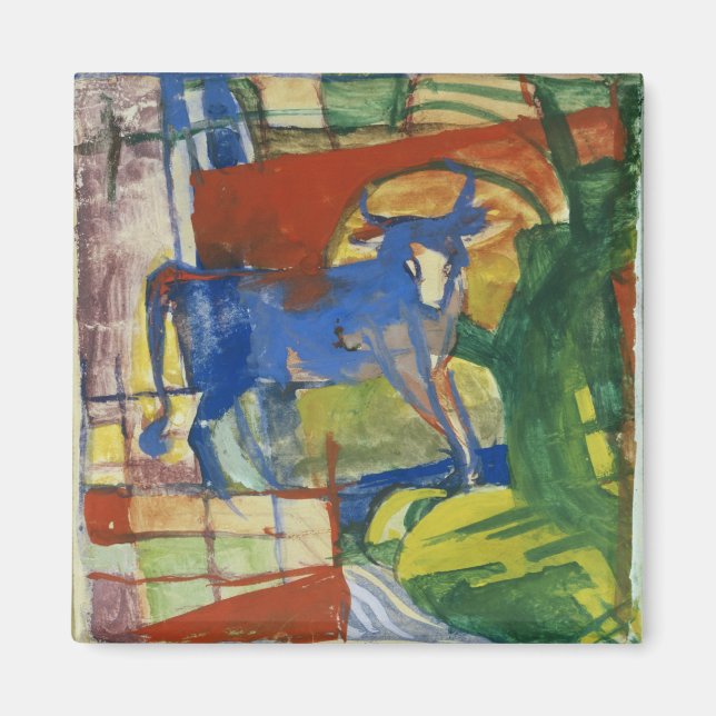 Imã Vaca azul, 1914 (tempera no papel) (Frente)