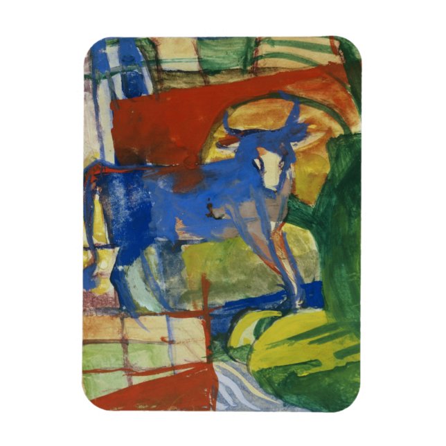 Ímã Vaca azul, 1914 (tempera no papel) (Vertical)