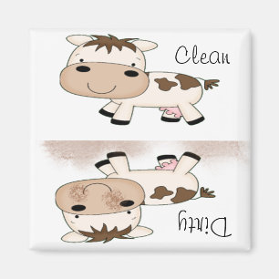 Imã Vaca bonito Cean dos desenhos animados e sujo