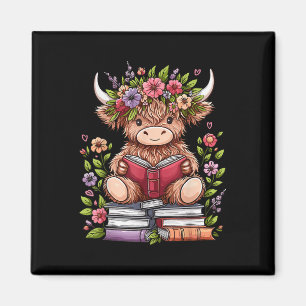 Imã Vaca Da Terra Alta De Bebê Cuja Leitura Lê Bookwor