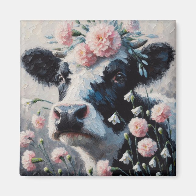 Imã Vaca de Holstein em Pintura de Fazendas (Frente)