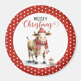 Imã Vaca de Natal com Trocadilho