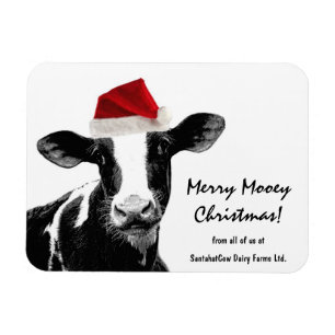 Ímã Vaca do papai noel - vaca do Natal da leiteria de