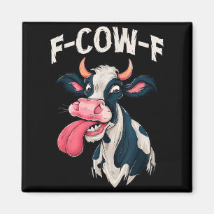 Imã Vaca engraçada meme F-cow-f Vaca Homens Mulheres