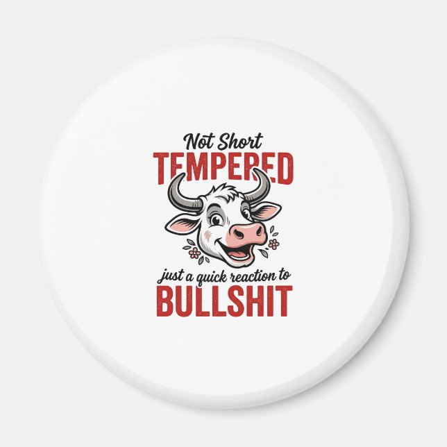 Imã Vaca Engraçada Temperada Vintage (Frente)