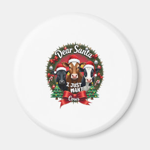 Imã Vaca Natal Querido Papai Noel Eu Só Quero Vacas En