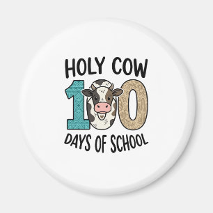 Imã Vaca Sagrada 100 Dias de Escola Camisa de Vaca Vin