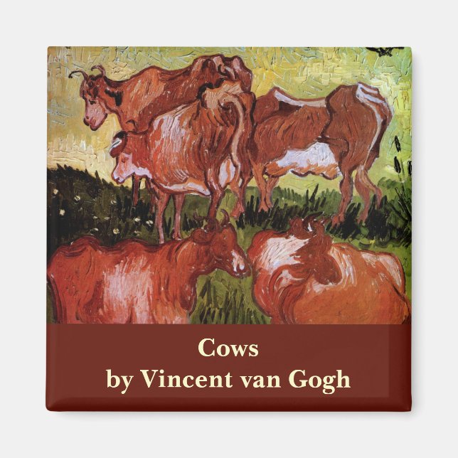 Imã Vacas (após Jordaens) por Vincent van Gogh (Frente)