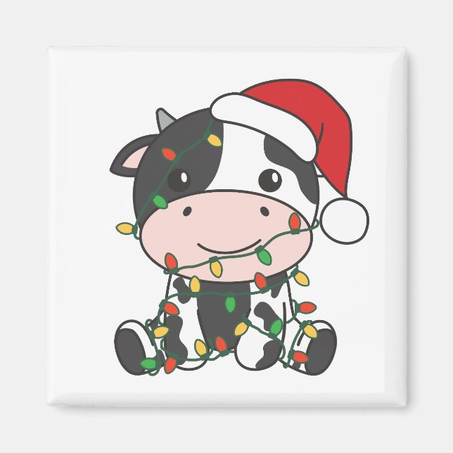 Imã Vacas de Natal de Inverno (Frente)