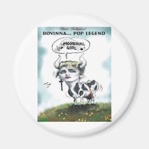 Imã Vacas Engraçadas Garota Material Bovino Presentes