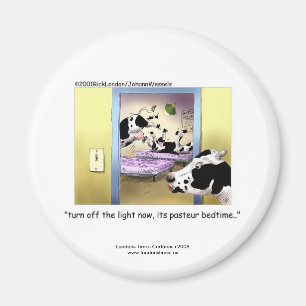Imã Vacas Engraçadas:Novelty Magnet: "Pasteur Bedtime"