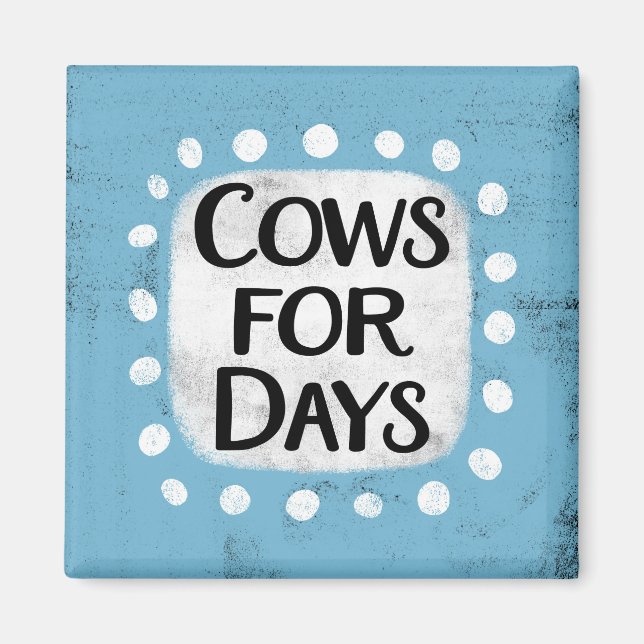 Imã Vacas Para Mídia De Frigorífico (Frente)