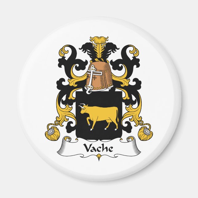 Imã Vache Family Crest (Frente)