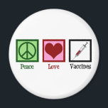 Imã Vacinas De Amor Pela Paz<br><div class="desc">Vacinas de Amor pela Paz Pro Vacinação para um pediatra que promove a imunidade de rebanho com vacinas.</div>