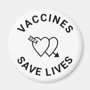 Imã Vacinas salvam vidas corações negros e brancos f