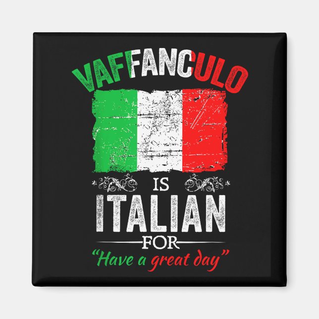 Imã Vaffanculo Tenha Um Ótimo Dia Dito Italiano Engraç (Frente)