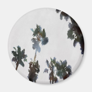 Imã Vaga Palmas Tropicais Cores Artísticas
