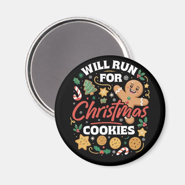 Imã Vai Correr Por Biscoitos De Natal Corridas Diverti (Front/Back)