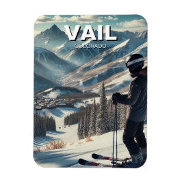 Ímã Vail Colorado Ski Snowboard